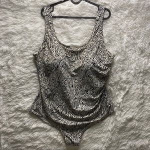 Zebra Print One Piece Bathing Suit